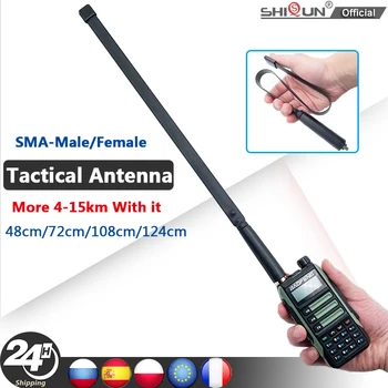 Taktisk Sammenleggbar Antenne med SMA-Kvinnelige/Mannlige VHF-UHF Walkie Talkie CS Taktisk Antenne For Baofeng UV16/UV13/UV5R/UV82/UV9R Plus