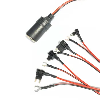 Universal Bilen sigarettenner Kvinnelige Socket Liten Mini Medium Bil Krets Sikringsskap Collector Lader Kabel til GPS-Dash Cam