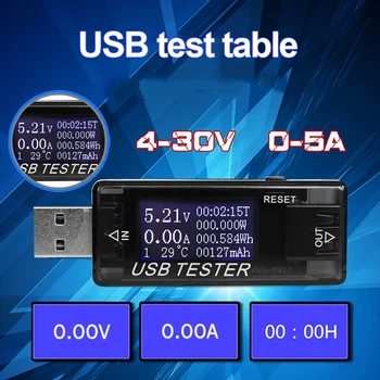 USB-Tester DC Strøm-Måleren 4V-30V Digitalt Voltmeter Voltimetro Volt Meter Power Bank Wattmeter Spenning Tester Legen Detektor
