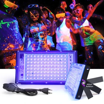 UV Floodlight Lys 50W 100W LED Scenen Blacklight Ultrafiolett Flom Effekt Lys for Halloween Xmas Dans DJ Party Disco Bar
