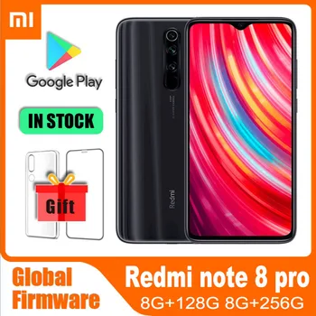 Xiaomi Redmi Note 8 Pro 8G 128G Android Mobiltelefon Opprinnelige Telefonen ROM Globale ROM-versjon Mobil Telefon