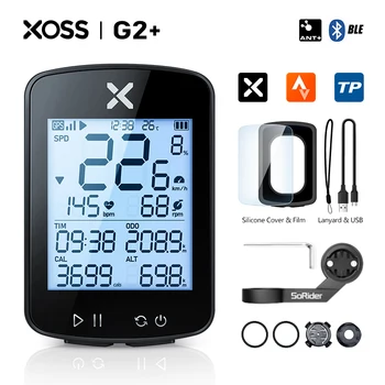 XOSS G2 G2 Plus sykkelcomputer Trådløs GPS-Sykling Speedometer Veien MTB ANT Tråkkfrekvens Speed pulsklokke Sykkel Accessorie