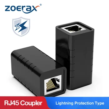ZoeRax RJ45-Coupler Cat7 Cat6 Cat5e Ethernet-Kabel Extender-Adapter LAN-Kontakten på Linje Coupler - lynvern 1PCS