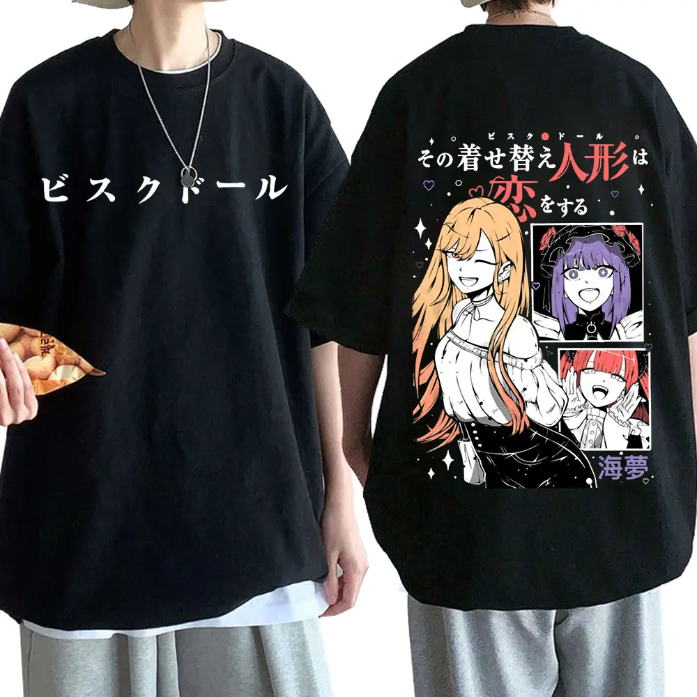 Anime Min Kjole Opp Darling T-Skjorte Manga Kawaii Marin Kitagawa Graphic T-skjorte Casual Bomull T-skjorter Oversize Unisex Harajuku0