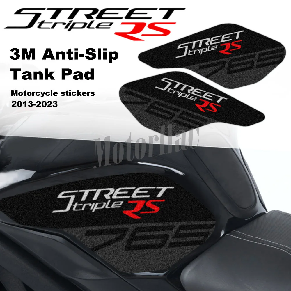 For Triumf Street Triple 765 RS triple765rs 3M motorsykkel Tank Pad Anti-Slip-Sticker-Decal Kneet Grep Beskyttelse Merket 2013-230