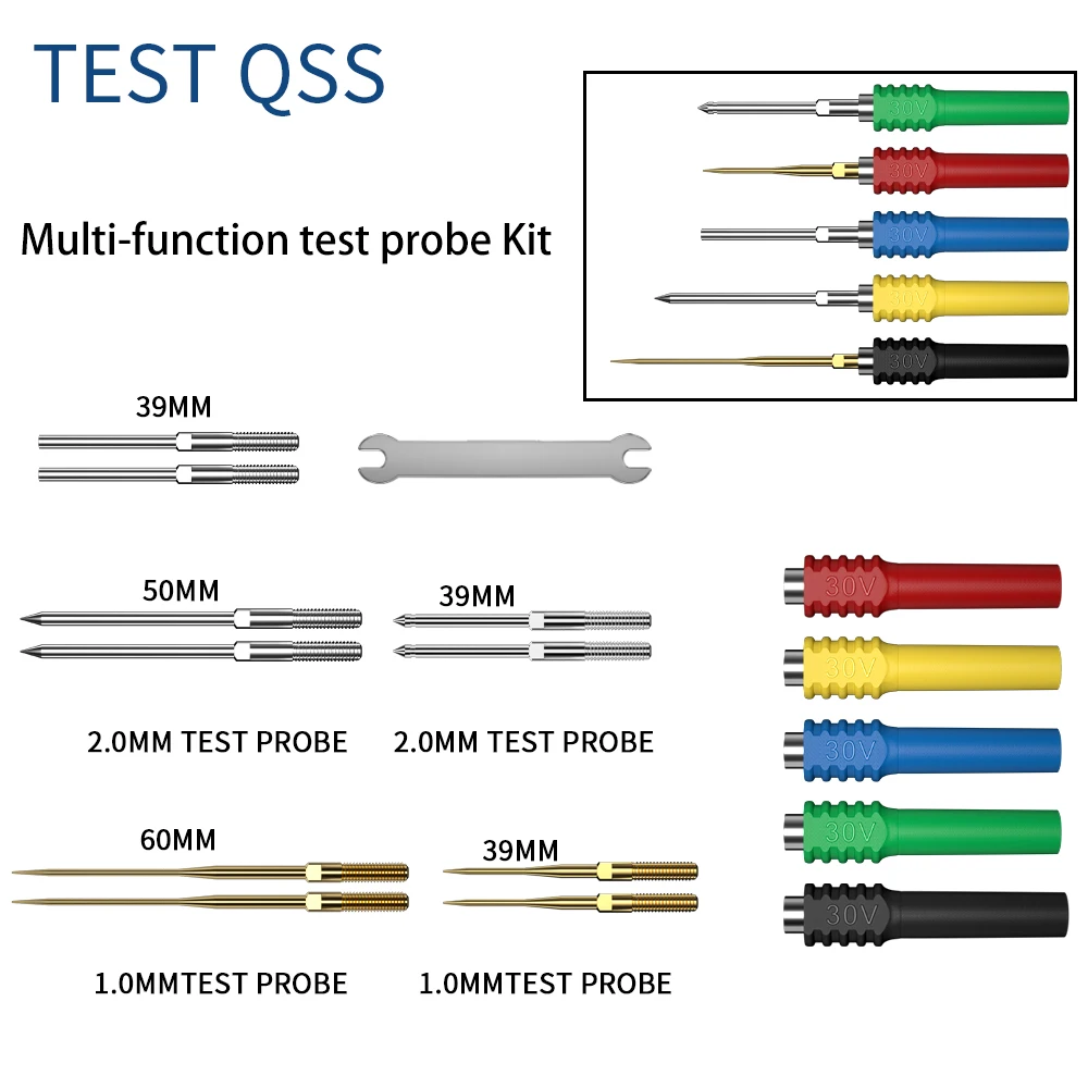 QSS Multimeter Multi-Funksjon Utskiftbare Test Pin-Probe Kit for Bil-Elektrisk Diagnostiske Reparasjon Verktøy DIY Q. T8001-11