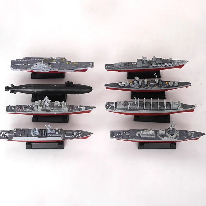 8Pcs/Set 4D Samle Militære Cruiser Destroyer Kjernefysiske Ubåten Bygningen Modell Kit Puslespill Leker For Barn Gutter Brinquedos1