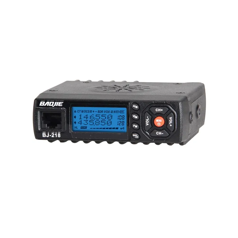 Baojie BJ-218 Mini Bil Walkie Talkie 10KM 25W Dual Band VHF/UHF-136-174mhz 400-470mhz 128CH Mini HamMobile Bil Radio sender / Mottaker1