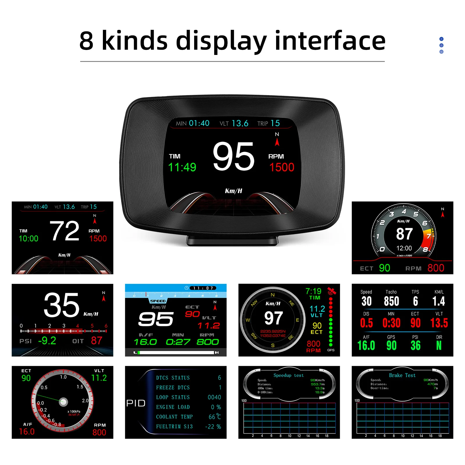 On-board Computer OBD2 Digital Bil Speedometer GPS For Bil Head-Up Display Hangul Støtte for Digitale skjermer For Bensin Bil1