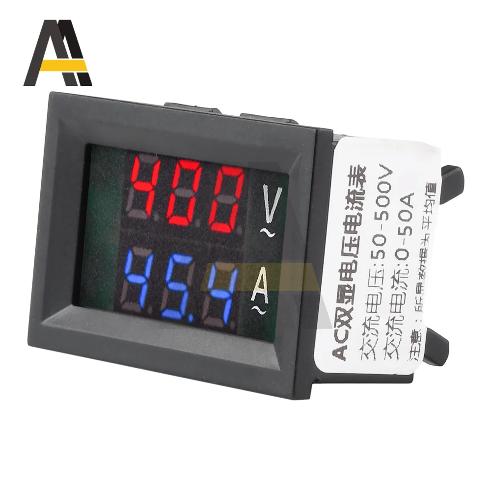 AC50-500V 10A 50A 100A LED Digital Spenning Strøm-Måleren med Transformator AC-Spenning Meter Amperemeter2