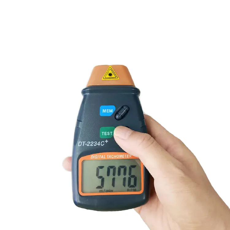 DT2234C+ Håndholdt LCD Digital Mini-Ikke-ta kontakt med Laser Foto Turteller Med Bag RPM Speed Måling Meter Verktøy Speedometer2