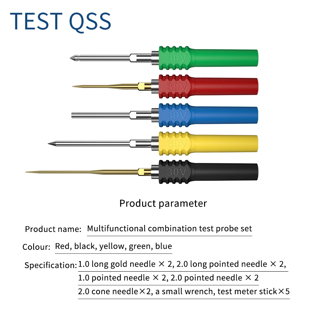 QSS Multimeter Multi-Funksjon Utskiftbare Test Pin-Probe Kit for Bil-Elektrisk Diagnostiske Reparasjon Verktøy DIY Q. T8001-13