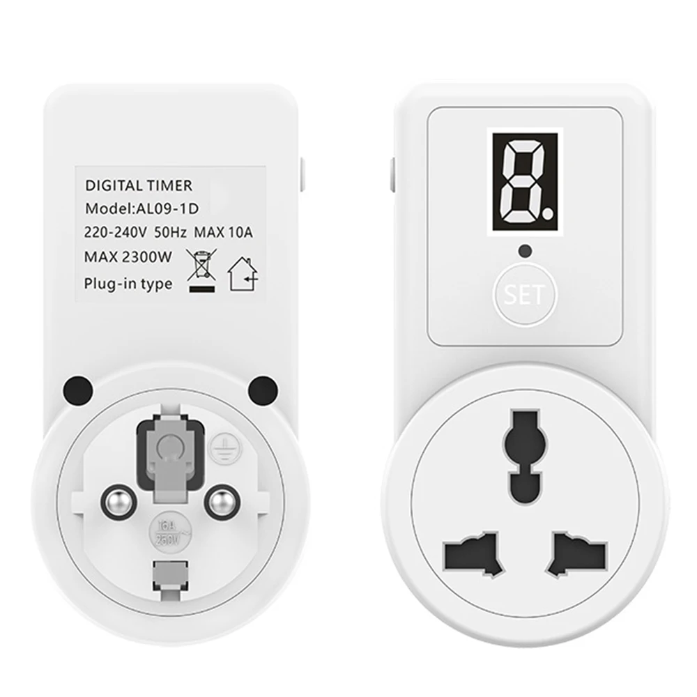 EU-Plugg Digital nedtellingstidtaker Smart Kontroll Plug-In Bytte Socket Auto Power Off Elektronisk Enhet Intelligent Timing Verktøy3