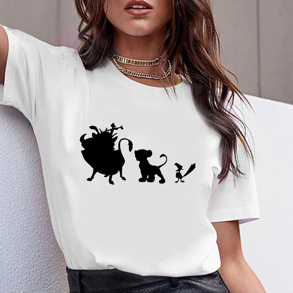 Disney Hakuna Matata Lion King Kvinner T-skjorte Gratis Frakt Spania Streetwear Mote Camiseta Mujer Sommeren Liv Komfortable Enkel T-skjorte3