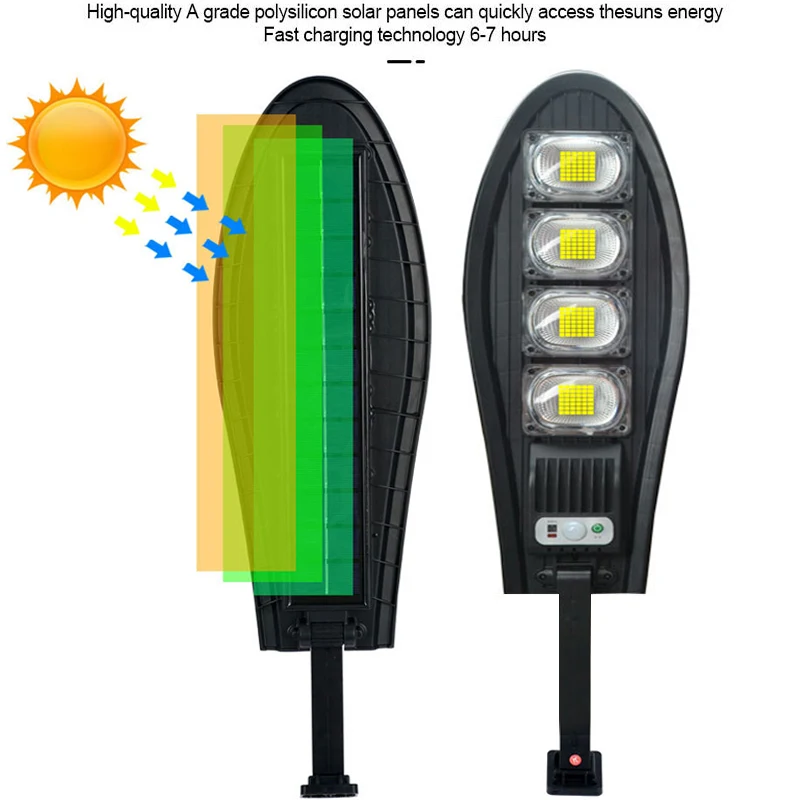 1000000 Lumen Solar LED-Lys Utendørs Belysning 500W 2000W 3000W Street Lampe med Fjernkontroll Vanntett Hage Solar vegglampe3