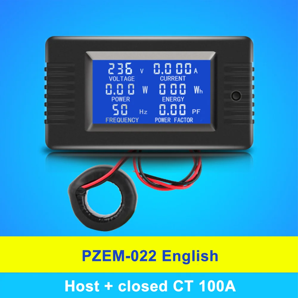 PZEM-022 100A Batteri Tester DC Spenning Strøm Kapasitet Meter engelsk /russisk /engelsk Tekst For Elektrisk Verktøy3