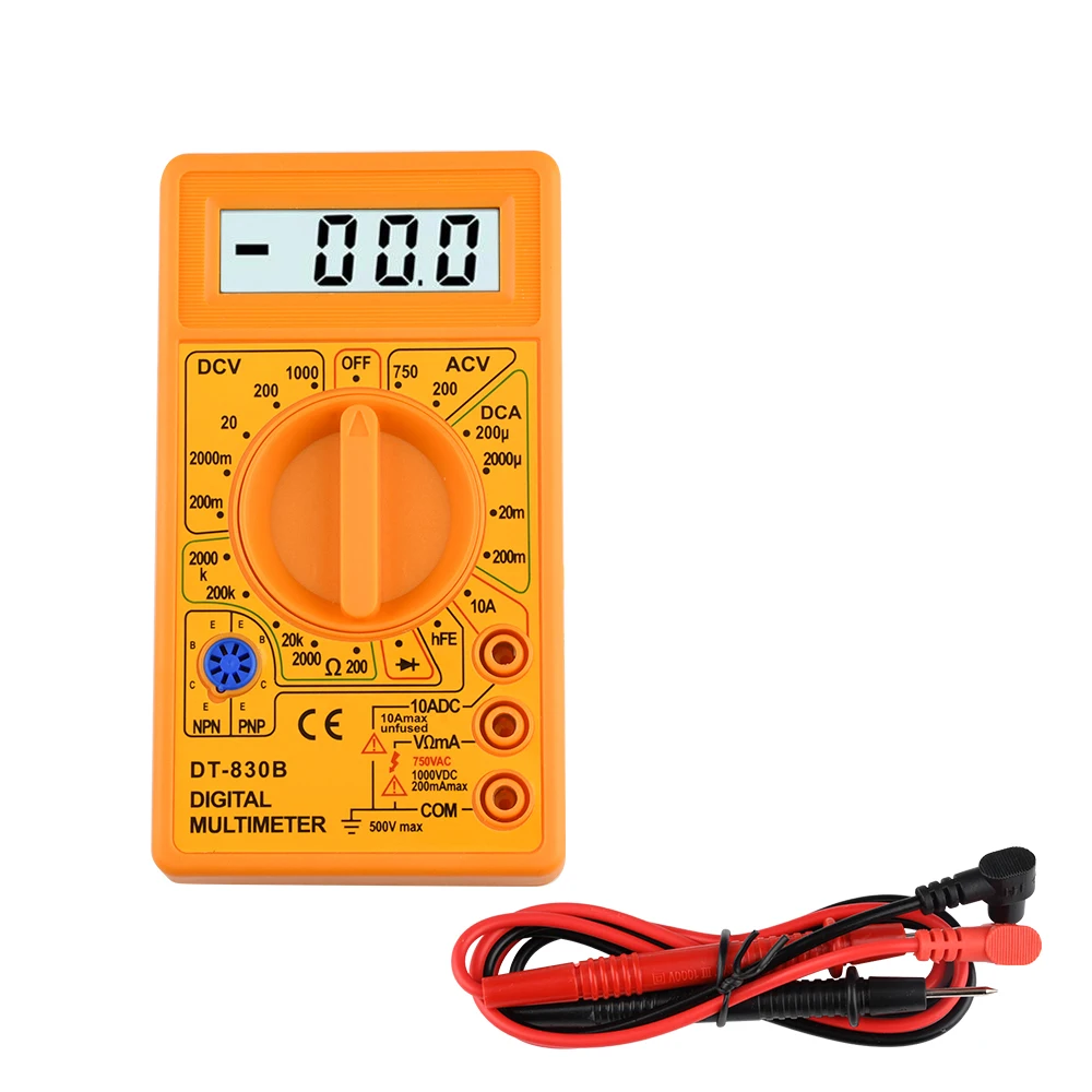 DT-830B LCD Digital Håndholdt Multimeter Probe AC/DC 750/1000V Elektrisk Voltmeter Ammeter Ohm Tester Ampere Volt Ohm Tester Meter3