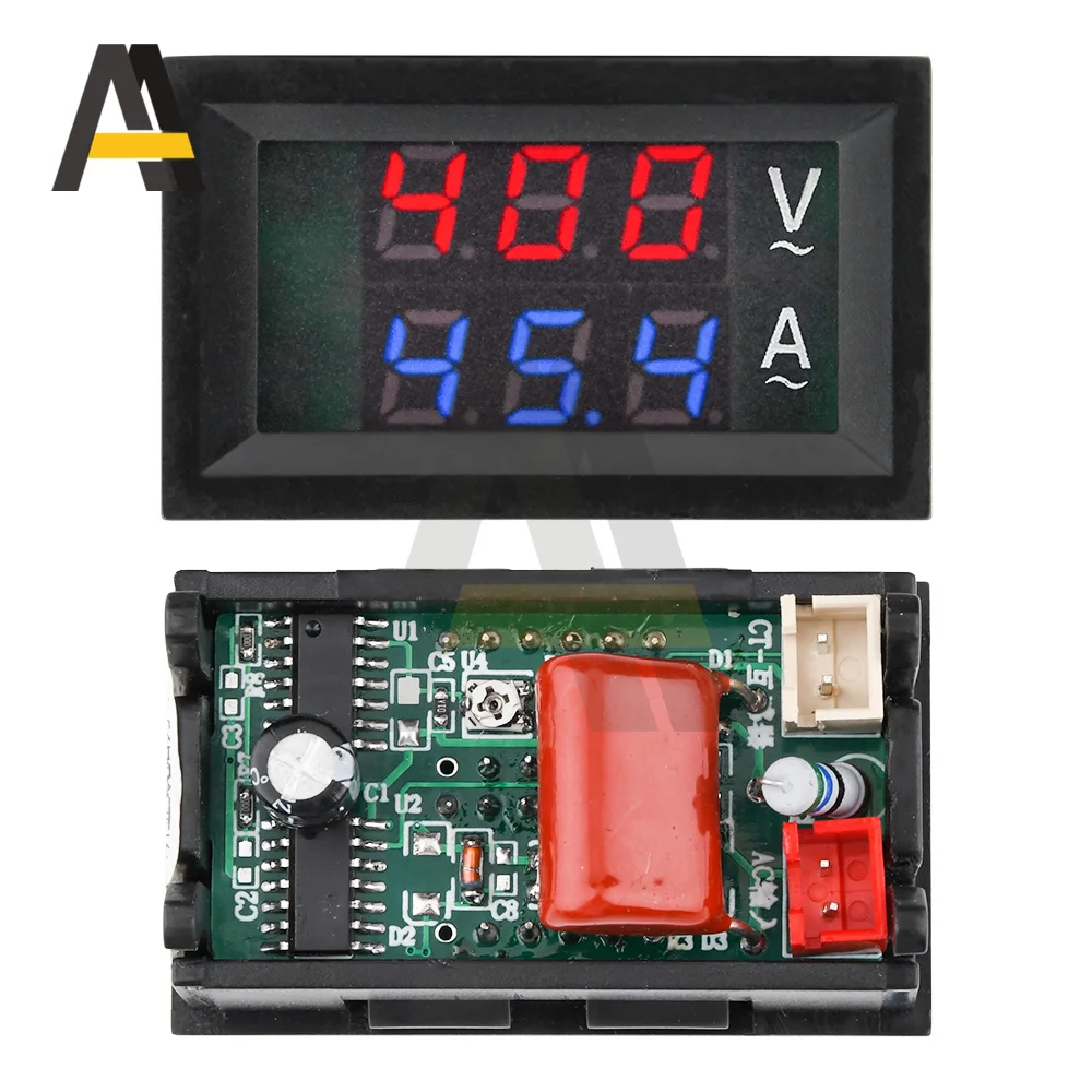 AC50-500V 10A 50A 100A LED Digital Spenning Strøm-Måleren med Transformator AC-Spenning Meter Amperemeter4