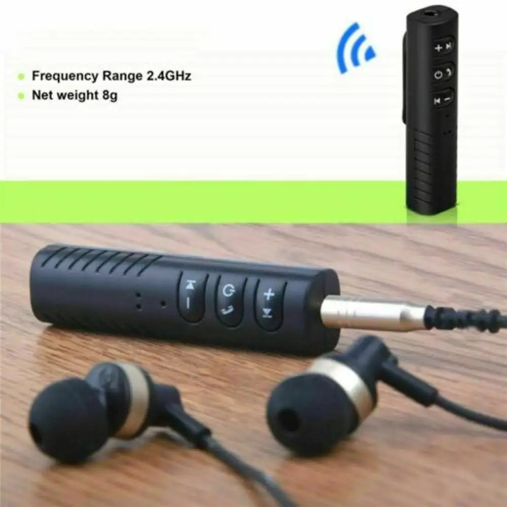 Bluetooth-kompatibel Sender Auto Musikk-Mottakere 3,5 mm inngang AUX-Car Bluetooth-kompatibel Håndfri Adapter Ring4