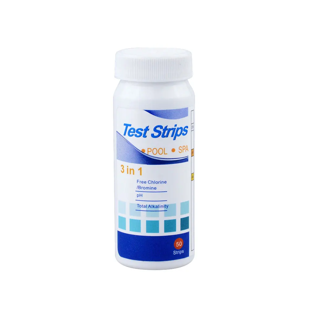 50 Strimler/Flaske 3-i-1 Test Strips Multipurpose Klor, PH Test Strips For SPA-Svømmebasseng Vann Tester Papir5