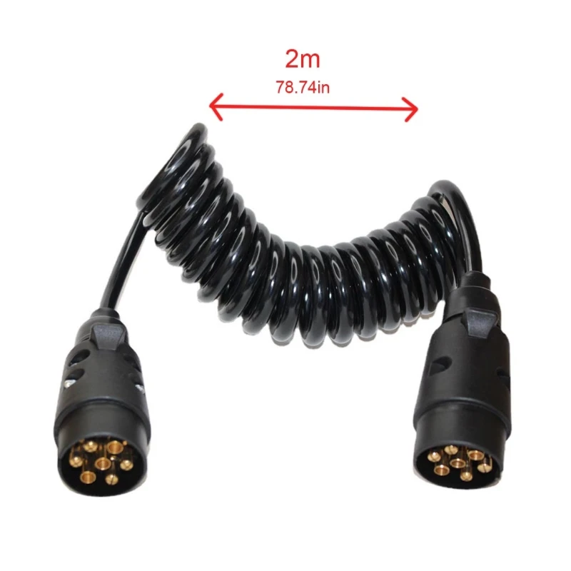 2M 7-Pin-Trailer Lys Styret Extension Kabel-Wire Splint Krets Socket F19A5
