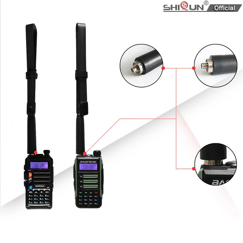 Taktisk Sammenleggbar Antenne med SMA-Kvinnelige/Mannlige VHF-UHF Walkie Talkie CS Taktisk Antenne For Baofeng UV16/UV13/UV5R/UV82/UV9R Plus5
