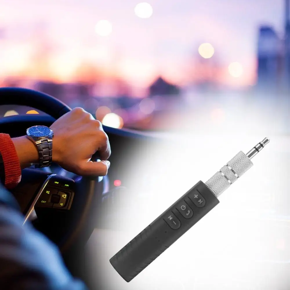 Bluetooth-kompatibel Sender Auto Musikk-Mottakere 3,5 mm inngang AUX-Car Bluetooth-kompatibel Håndfri Adapter Ring5
